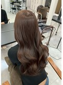 透明感とまろみのあるブラウン×艶っぽワンホンレイヤー/西梅田