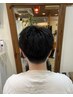 眉カット付・メンズカット　7700円