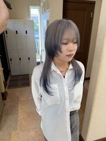 メルク(merc) レイヤー ボブ ショート インナーカラー 韓国