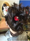 成人式 黒髪ヘアセット