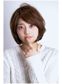 大人可愛いエアリーショートボブ