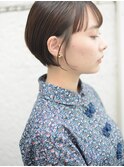 小顔 セミウェットウェーブ オリーブカラーハイライトカラー前髪