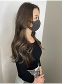 20代30代大人可愛いインナカラーグレージュ
