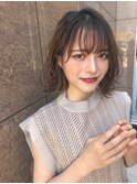 nuance  BOB20代30代40代小顔切りっぱなし大人ボブくせ毛風