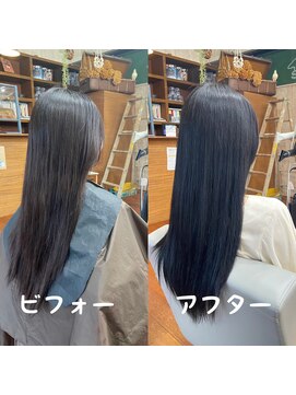 スミカ(sumica) #暗髪 #濃いグレー #韓国ヘア