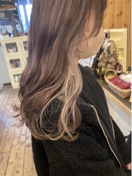 ヘアルーム キキョウ(hair room Kikyo)の写真/ダメージが気になる方もケアブリーチ使用で傷みにくい♪絶妙で柔らかい色味が一気にオシャレ度を格上げ★