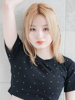 ビビディバビディブー(Bibbidi.bobbidi.boo) ハイトーン切りっぱなし顔まわりレイヤーy2k韓国風