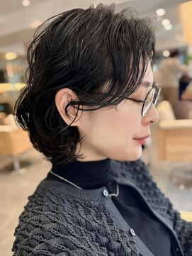 フリップビーアヴェダ(FLIP B AVEDA) 本八幡×黒髪×ミディアムパーマ