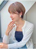 前髪長め大人ひし形ショート20代30代40代表参道