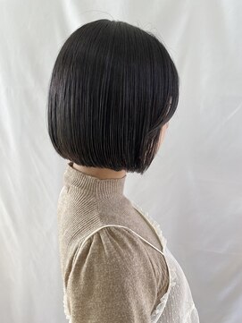 サラ 新宮店(SARA) 【福岡新宮】ブリーチなし透明感暗髪 × 小顔ボブ 30代 40代