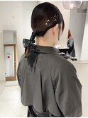 "久保田"結婚式参列ヘアセットボブアレンジタイトアレンジ