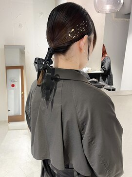 ラミエ バイ メルト 吉祥寺(lamie by melt) "久保田"結婚式参列ヘアセットボブアレンジタイトアレンジ