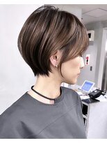 ジルブラン(JIL BLAN) 表参道ボブショートレイヤーボブ小顔カット白髪ぼかしハイライト