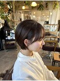 丸みショート×ナチュラルブラウン
