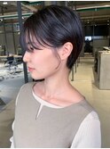 黒髪小顔秋色ネビージュ透明感カラー_ba490841