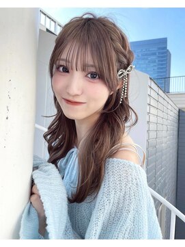 カシュカシュ 表参道(cache cache) アイドル前髪ゆるっと編み込みヘア