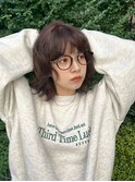 ウェーブミディアム小顔似合わせカットフェミニンメルティカラー