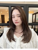 ディーエックス ウエスト(Dxxxx WEST)&nbsp;ワンカールレイヤーカット オリーブベージュ