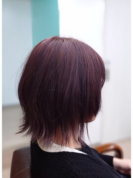 ヘアジーナ(Hair Jina) ダブルカラーふんわりミディアム☆ピンクベージュ