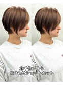 大人ショートボブ丸みショートカットマッシュショート/北千住