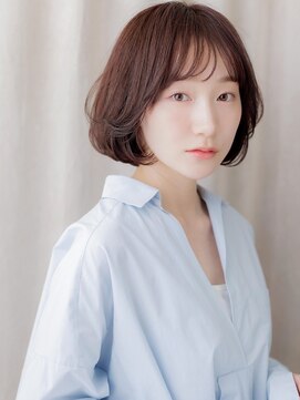 カバーヘア ブリス 上尾西口店(COVER HAIR bliss) ココアベージュ小顔グランマッシュゆるふわボブZ上尾20代30代