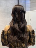ハーフツインヘアアレンジ