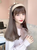 ルイ(LOUIS) 【LOUIS】ブリーチなしで叶うミルクティーカラー アイドル前髪