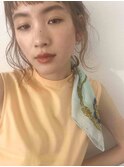 スカーフを使ってどんなアレンジも可愛く♪