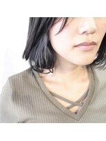 デコヘアーフラッペ(DECO HAIR frappe)&nbsp;ネイビーアッシュのインナーカラー