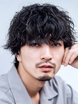 ツイストスパイラルパーマツーブロックメンズマッシュパーマ