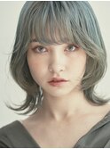ボブ/カーキグレージュ/マッシュショート/大人かわいい[新宿駅]