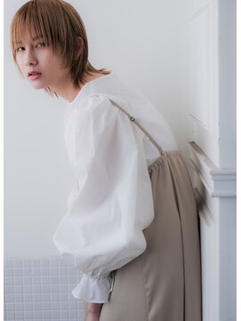 エマ 中山店(EMMA) マッシュレイヤー 切りっぱなし ウルフレイヤー ベージュ