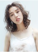 スパイラルカール_セミウェットウェーブオリーブカラー_8090