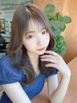 ロンドローズ 名古屋(Lond damaskRose)&nbsp;チョコレート 切りっぱなし イヤリングカラー 韓国ヘア　1