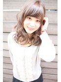 tuuli☆30代40代ペールベージュ切りっぱなしミディアム　224