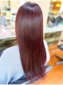 20代30代40代ピンクアッシュ髪質改善カラー艶感ストレート