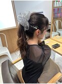 お呼ばれヘアにも◎ポニーテールアレンジ