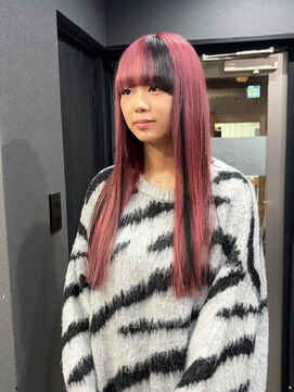 ボアップ 京橋店(boappu) #デザインカラー#ピンクカラー#エクステ#ロングヘア