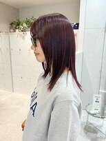 シュク 高円寺(SYUK) 加藤【高円寺 中野】セミロング/レイヤーカット/カシスレッド