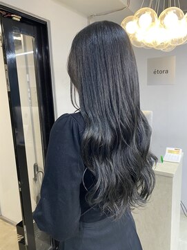 エトラ 渋谷店(etora) 前髪 ネビージュ ボブルフ 黒髪 ワンレン 小顔 "
