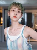 似合わせカットホワイトブロンドクラゲヘアー_39282