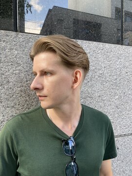 レンゲン(LENGEN) 束感刈り上げビジネス七三ツーブロックアップバングtjad