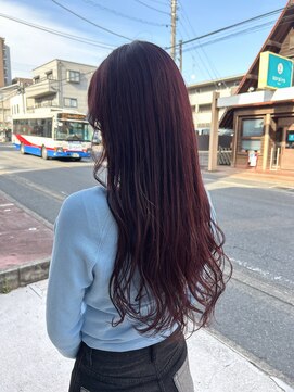 ラック 津田沼(LUCK) ワインレッドダブルカラーインナーカラーケアブリーチ