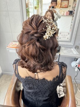 アンドアート ヘアーデザイン(AND ART HAIR DESIGN) 結婚式ヘアセットハーフアップ
