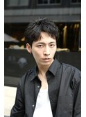 渋谷緩めスパイキーパーマルーズショート