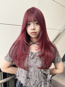 シクネ 新潟駅 万代(SHICUNE) 【新潟/万代】10代20代　カシスレッド　ロングレイヤー