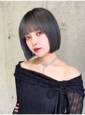 ダブルカラー ブリーチ 名駅 韓国 ボブ 髪質改善 縮毛矯正