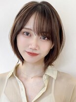 セイドット オモテサンドウ(Say. omotesando)&nbsp;Say.外ハネボブアッシュブロンドオリーブグレー暗めカラー韓国風