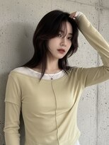 エイチ ウルフカット 大阪梅田(811)&nbsp;レイヤーボブヘアカラーバレイヤージュ50代くるみちゃんヘア