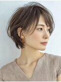 似合わせショートボブ×白髪ぼかし脱白髪染め30代40代50代60代